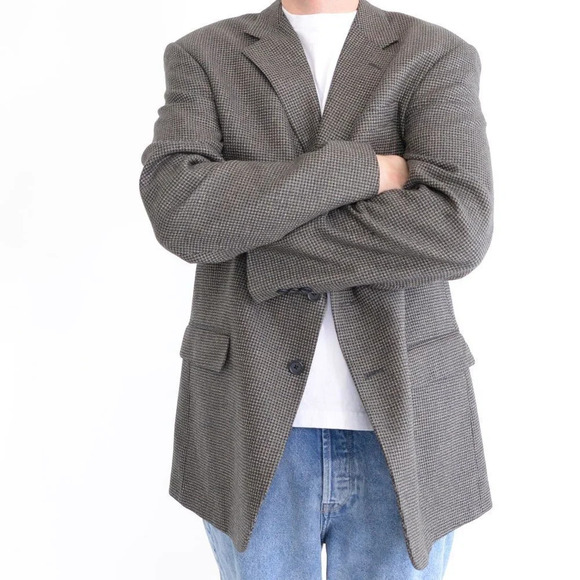 Givenchy Monsieur Grey Tweed Designer Wool Blazer - Picture 3 of 13